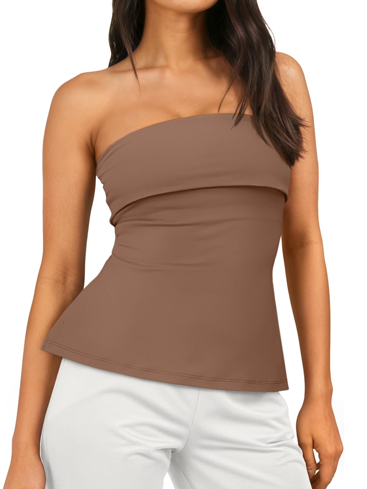 AUTOMET Summer Women's Outgoing Tube Tops Trendy Off Shoulder Backless Cute Work Shirts for Vacation Y2k Outfits